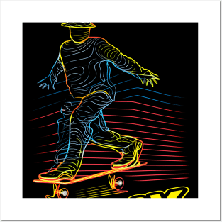 Skateboard Art Design nspirational quotes all day skate Posters and Art